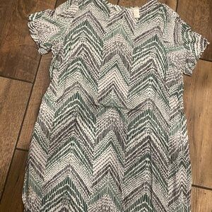 H&M Black and Green Patterned Dress